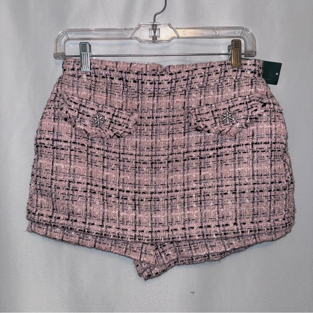 NWT Women's tweed Boucle Skort Light Pink - Picture 3 of 12